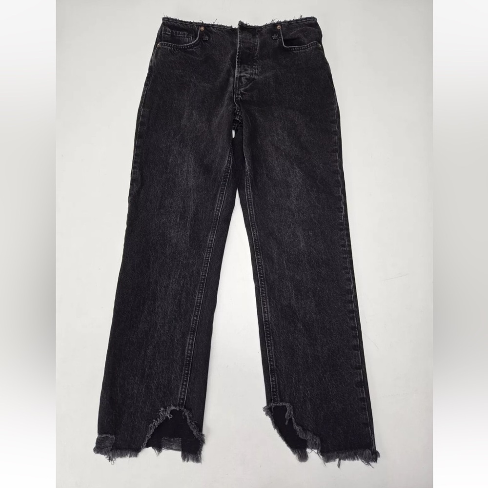FREE PEOPLE We The Free Tapered Baggy High Rise Boyfriend Jean Black Size 25